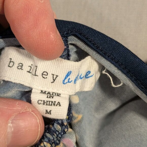 Bailey Blue Sz M Maxi Blue Bohemian Dress With Open Back - Picture 4 of 6